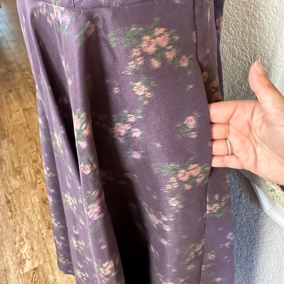 NWT Tuckernuck Naomi Midi Dress A Line Floral Purple Rosette Amethyst -‎ XXL - Picture 6 of 16